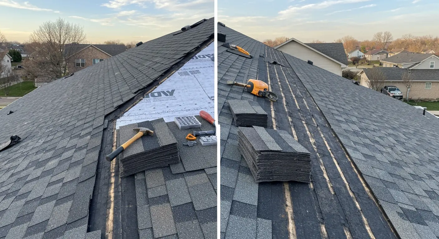 Storm damage roof repair