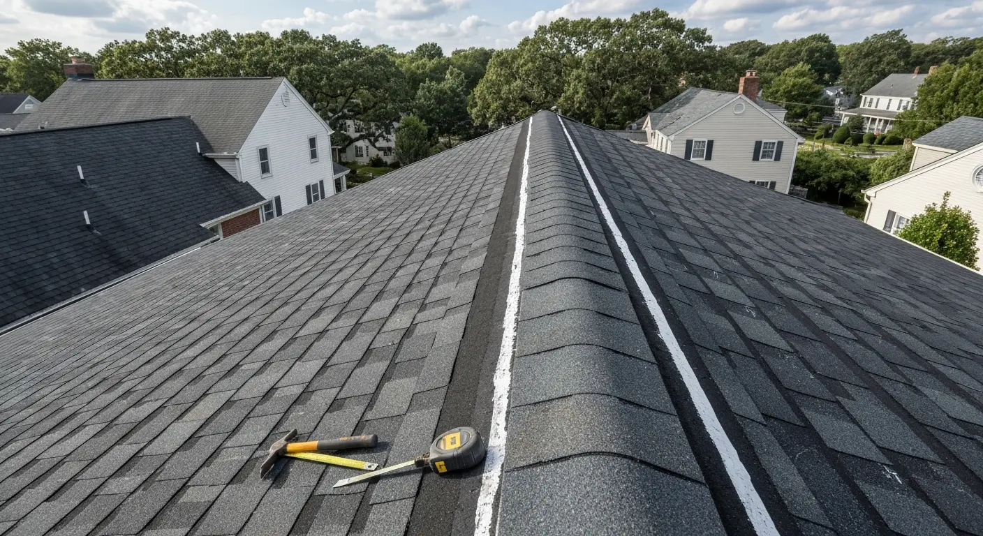 Roof repair crew at work