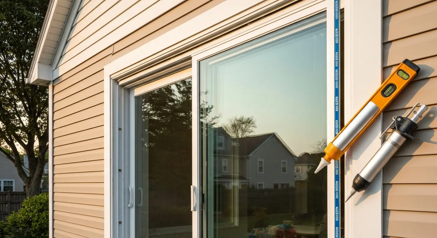 Patio sliding door installation