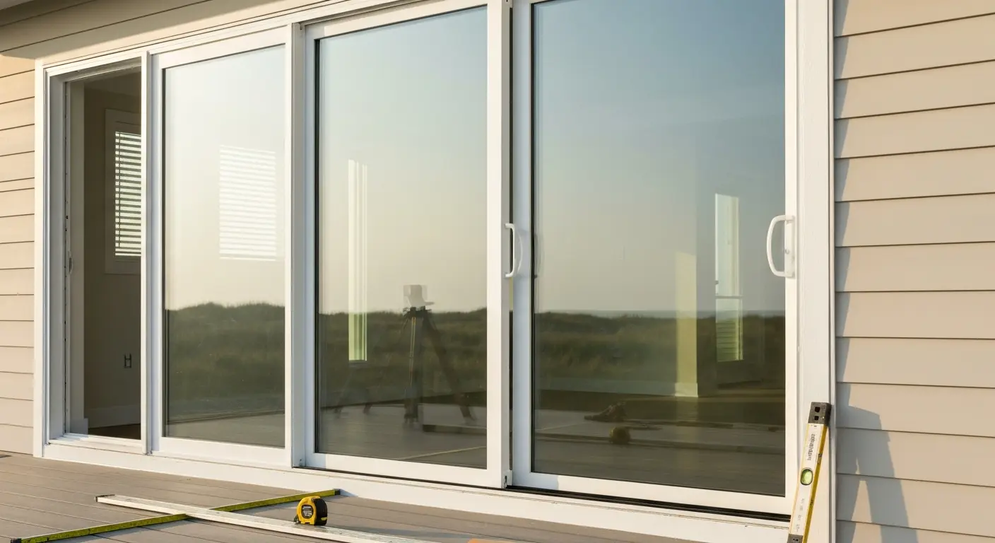 Sliding patio door installation