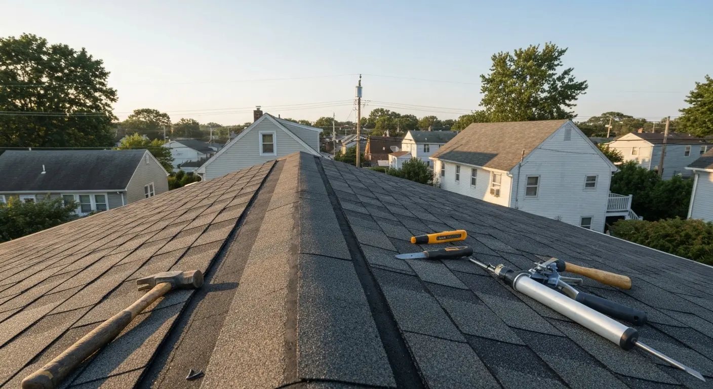 Roof repair work