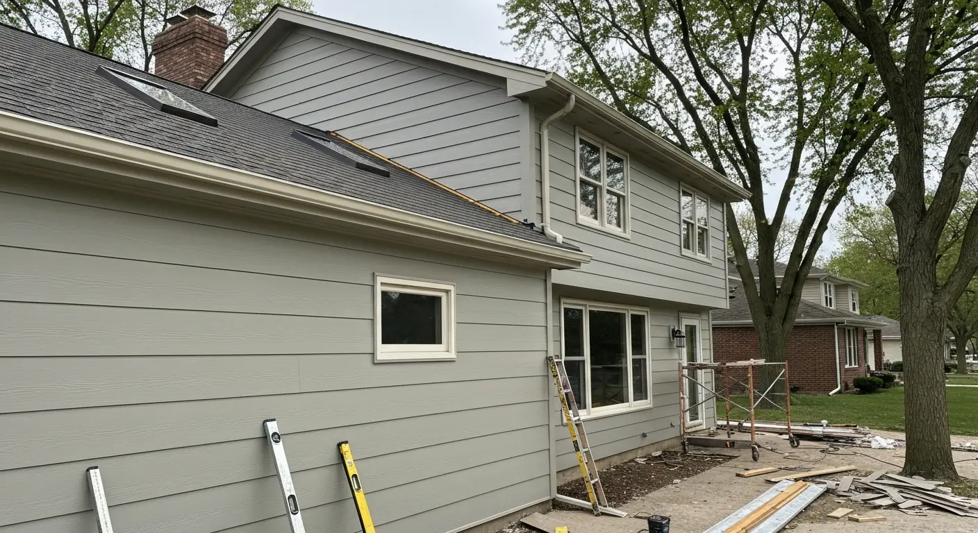 Completed siding project in Lindenhurst