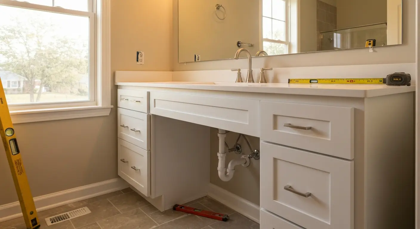 Bathroom vanity installation