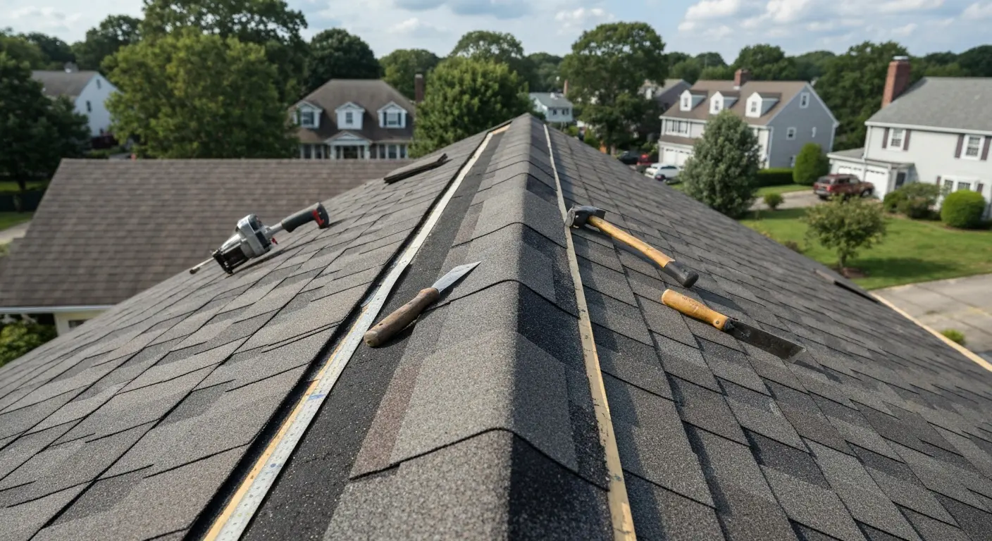 Asphalt shingle installation project
