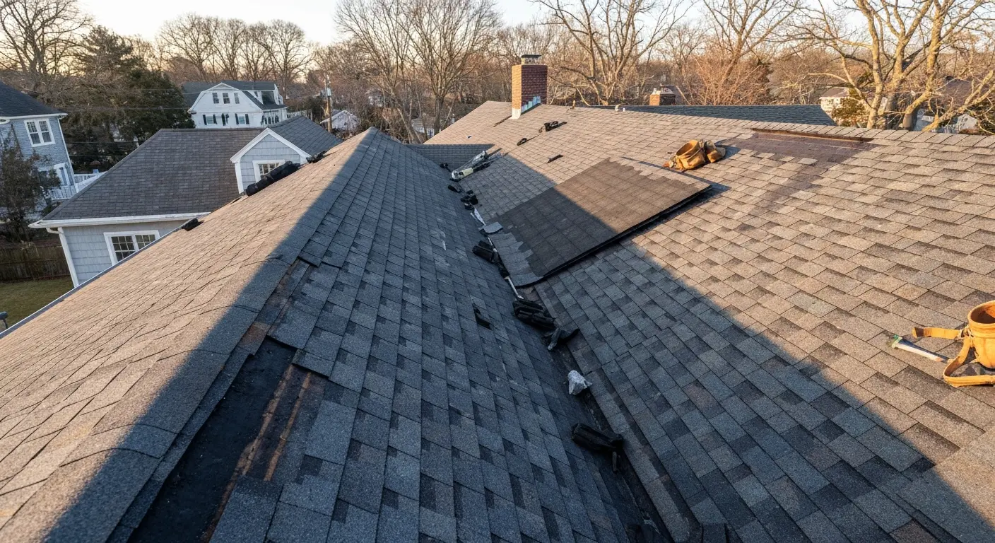 Emergency roof repair work