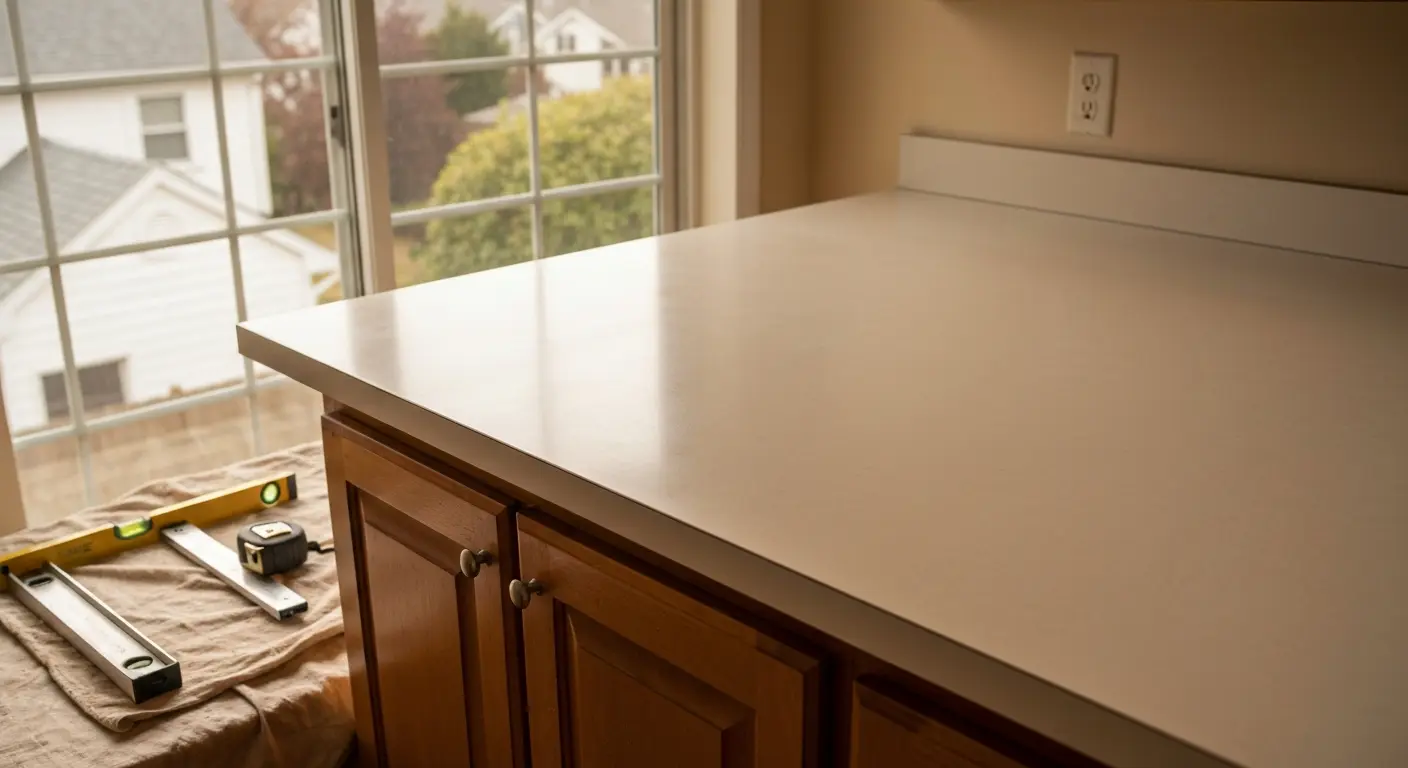Laminate countertop installation