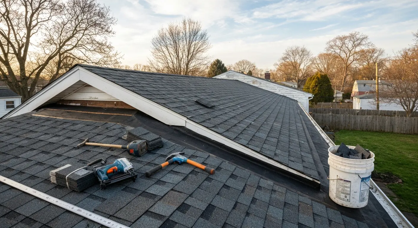 Roof repair work