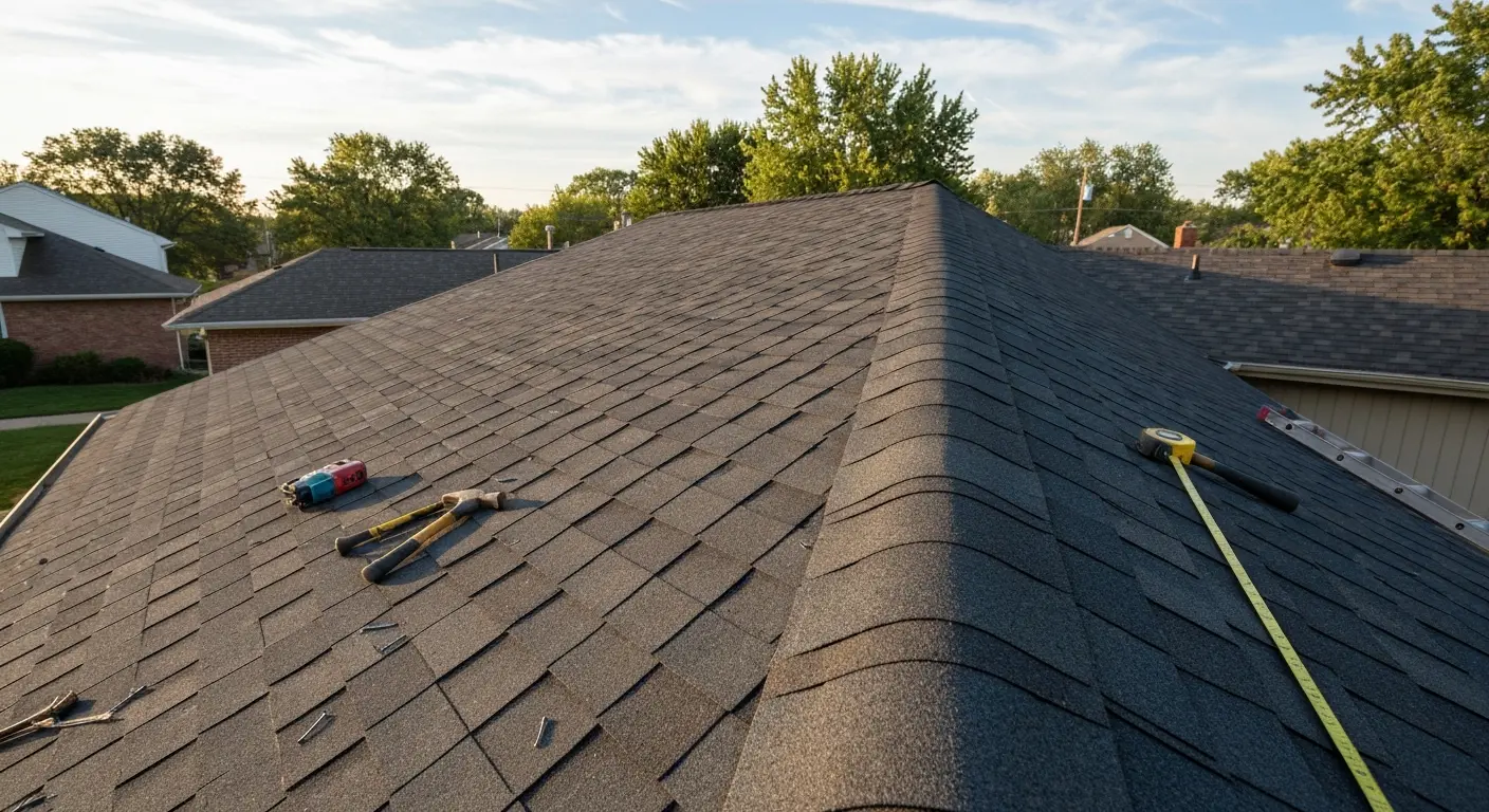 Asphalt shingle roof installation