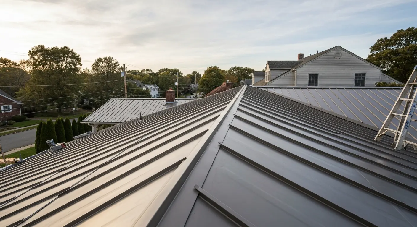 Metal roof installation
