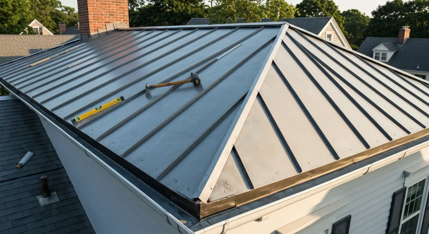 Metal roofing installation