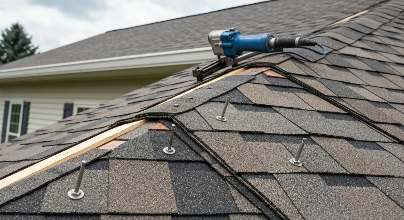 Wind-resistant roof installation
