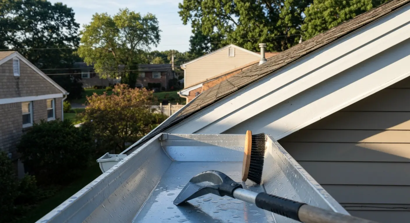 Gutter cleaning and maintenance