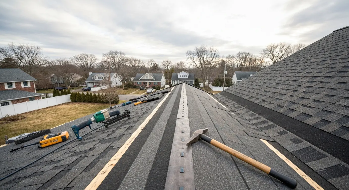 Emergency roof repair work