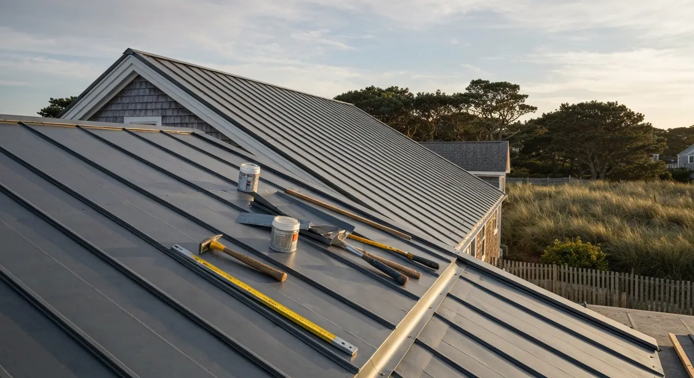 Metal roofing installation