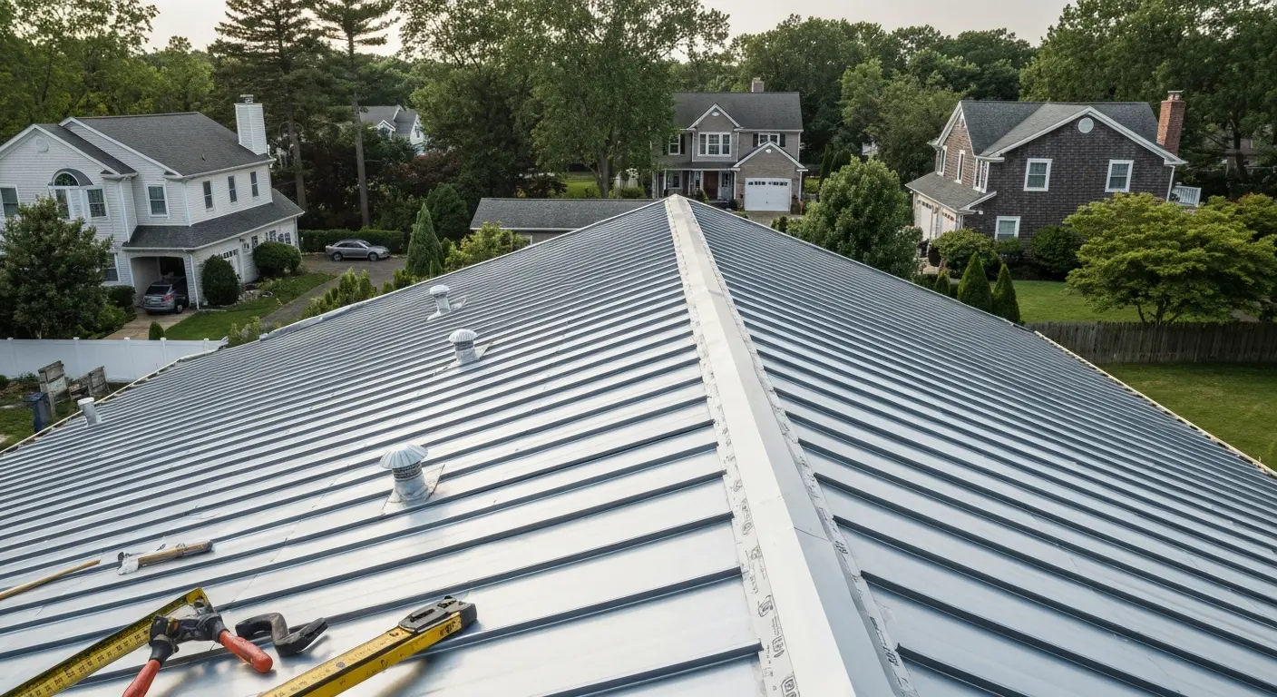 Metal roofing installation