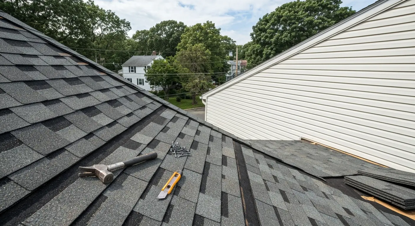 Roof repair work