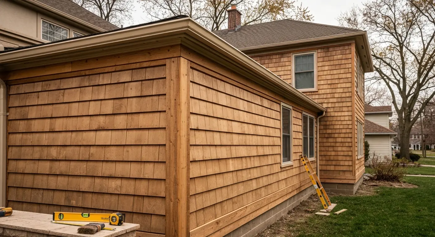 Wood siding installation