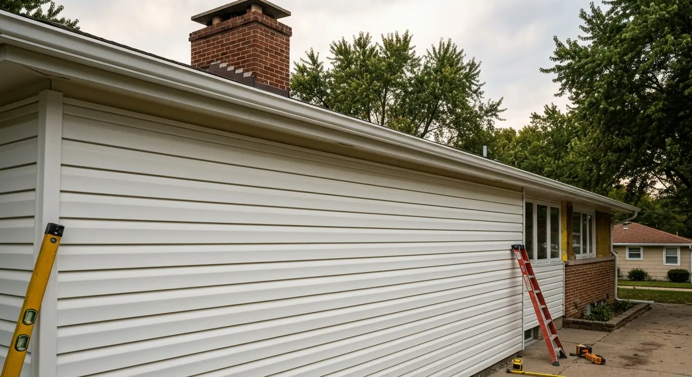 Siding installation on home exterior