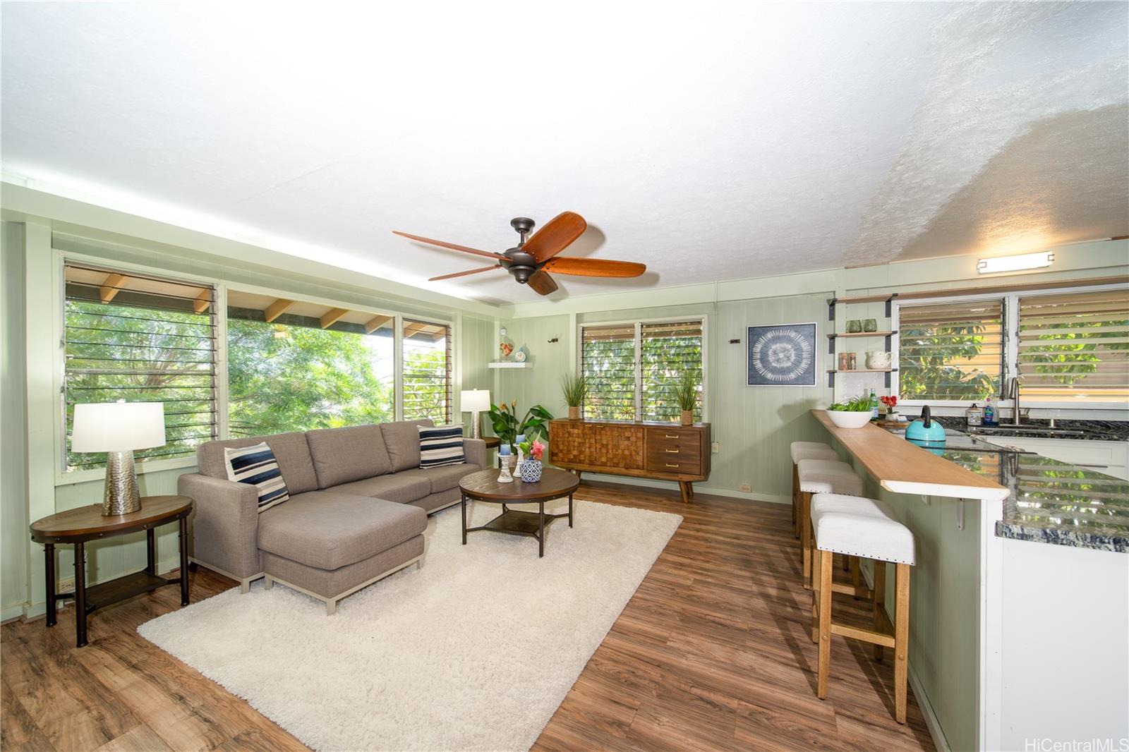 The same living area after The O Team staged and professionally photographed it