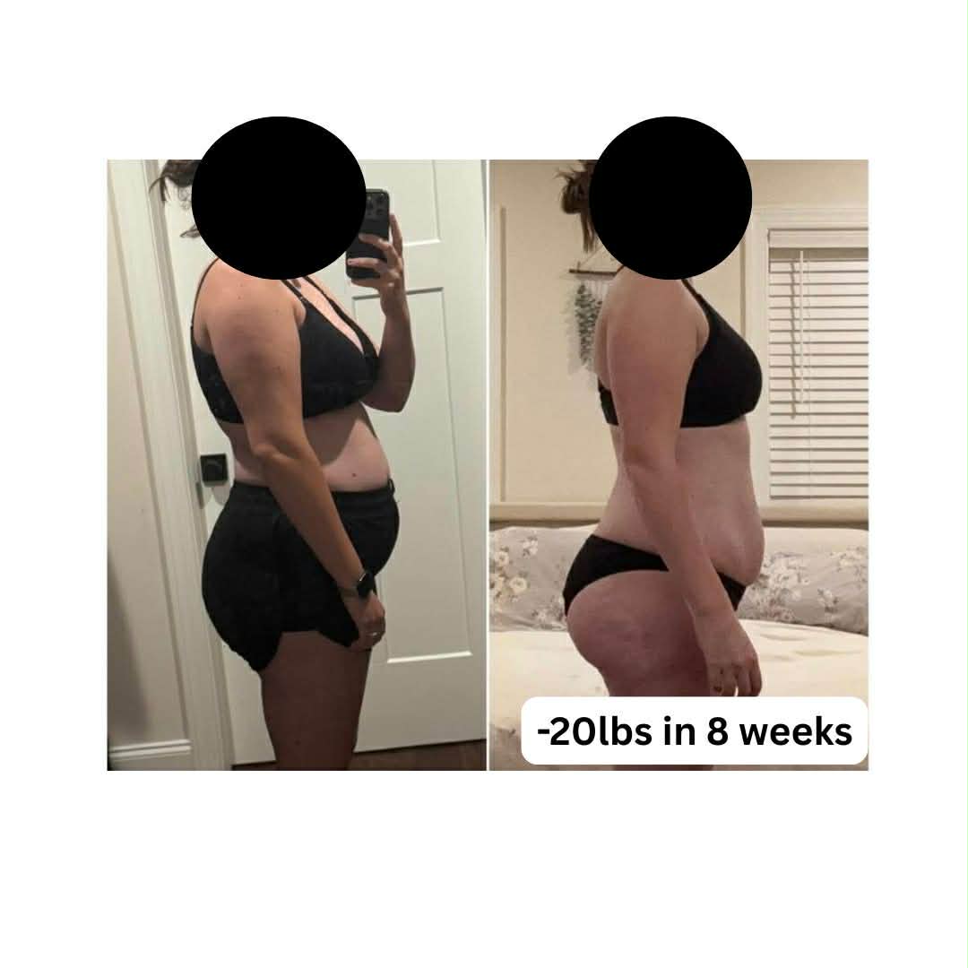 Breastfeeding mum before and after &mdash; lost 10kg