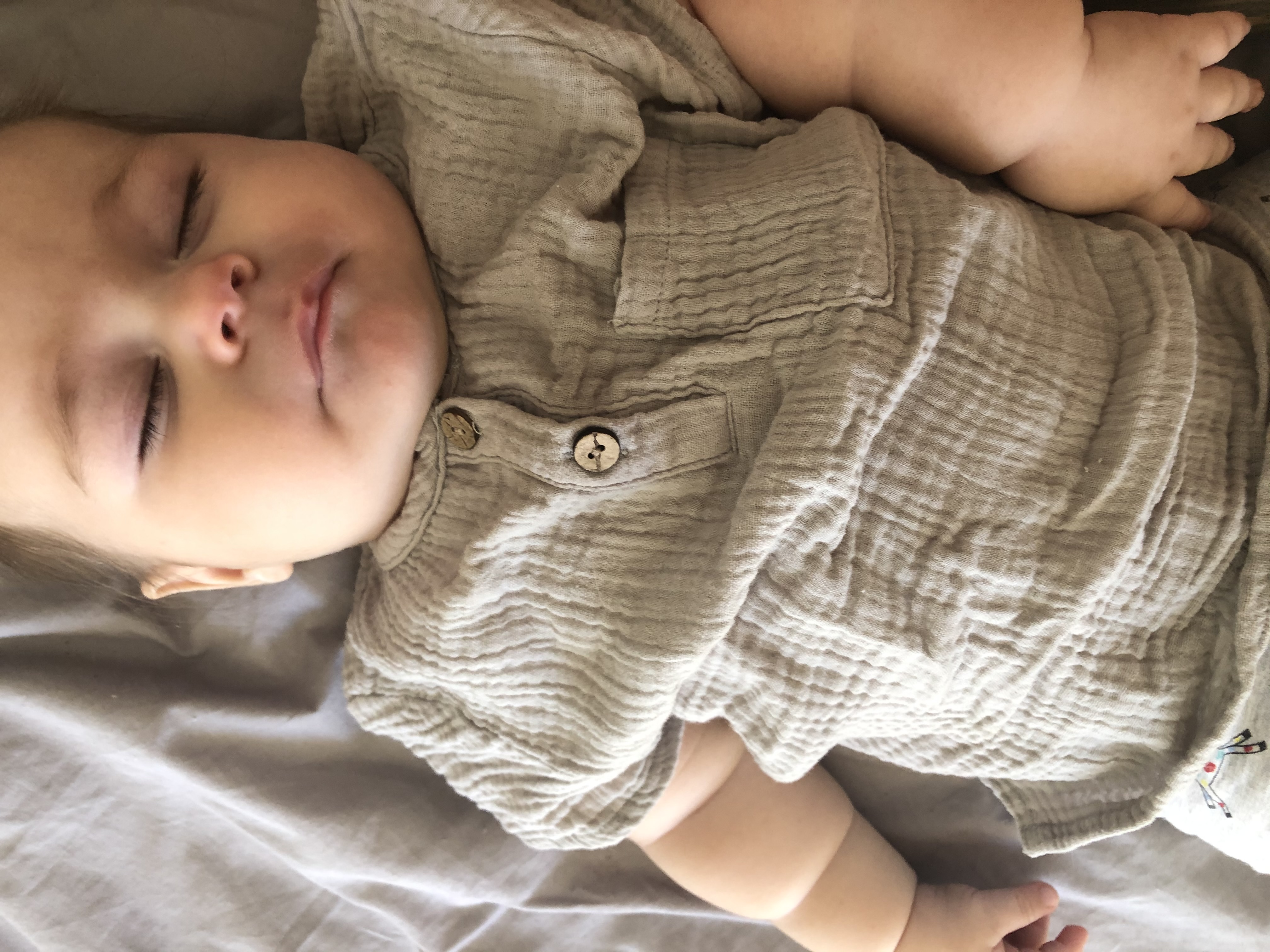 A baby sleeping peacefully