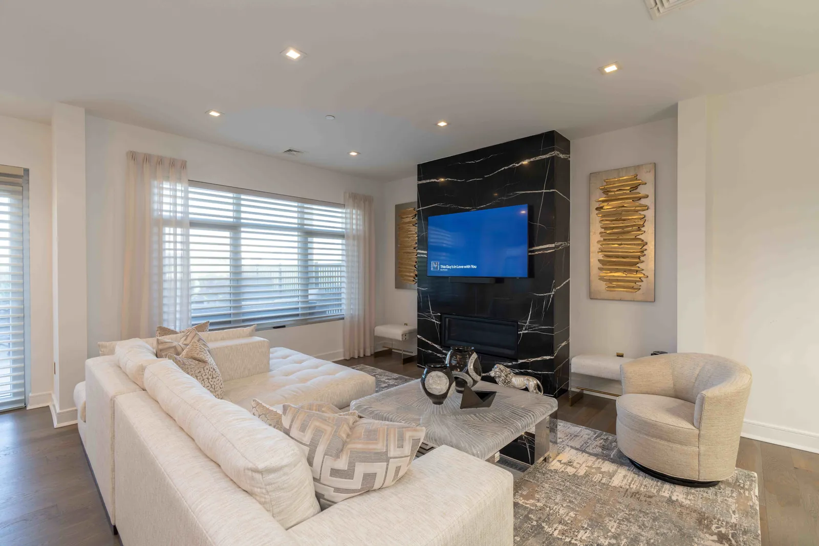 Living space design - architectural detail view