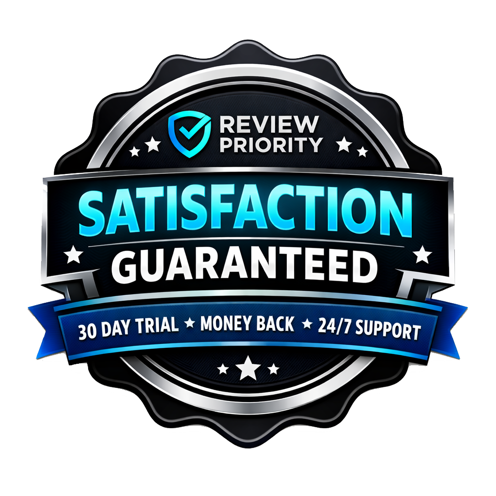 Review Priority Satisfaction Guarantee Badge