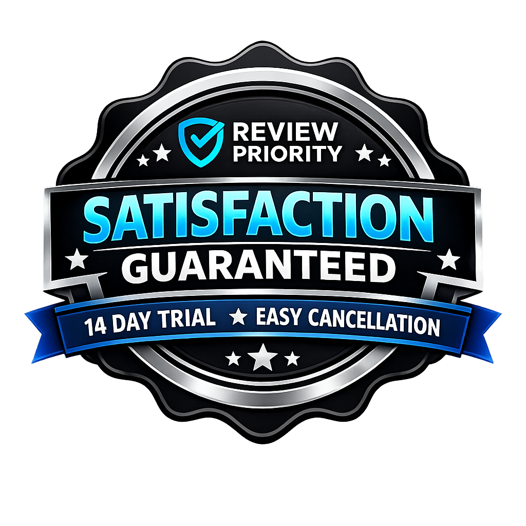 Review Priority Satisfaction Guarantee Badge