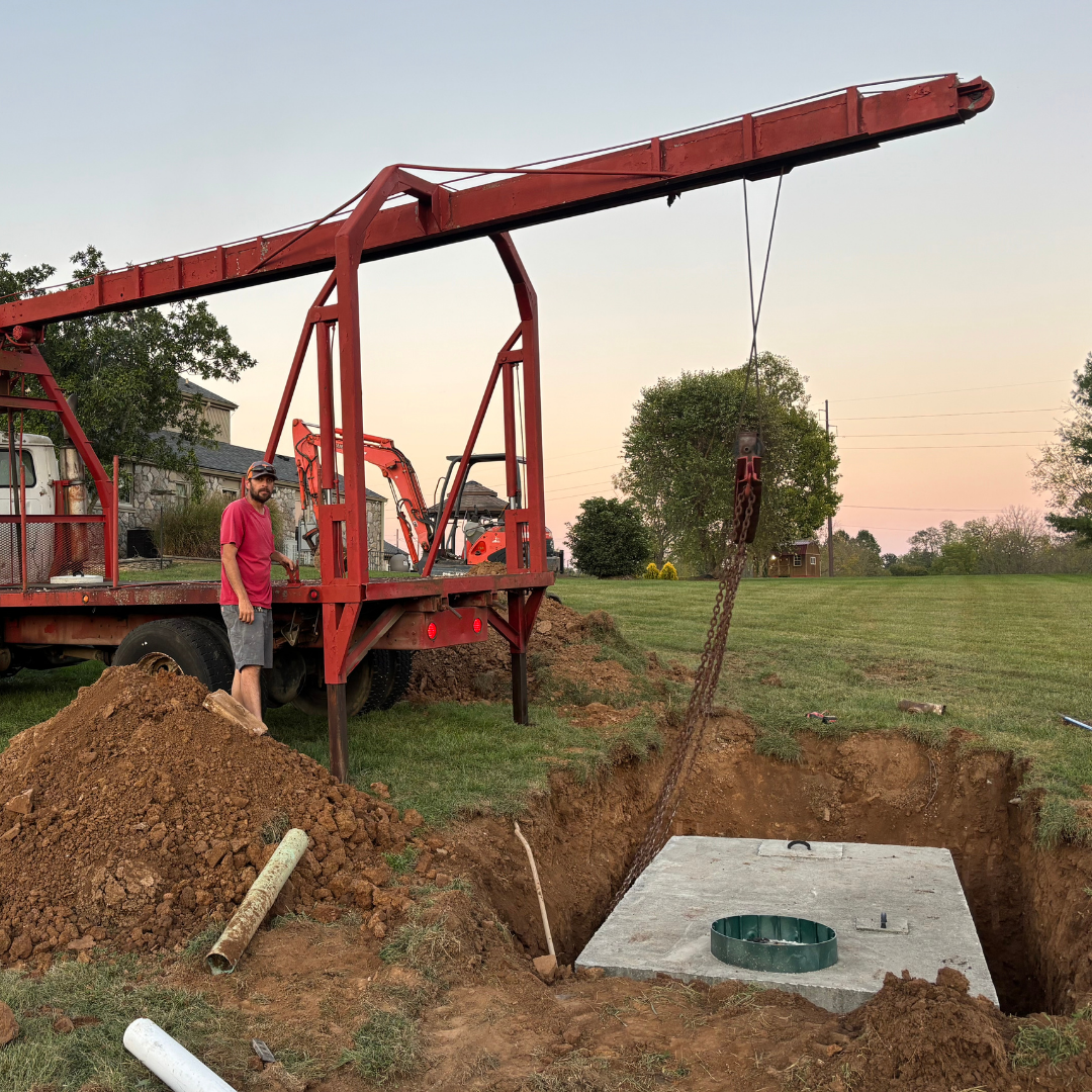 Routine pump revealing a severely deteriorated concrete tank in Central Kentucky