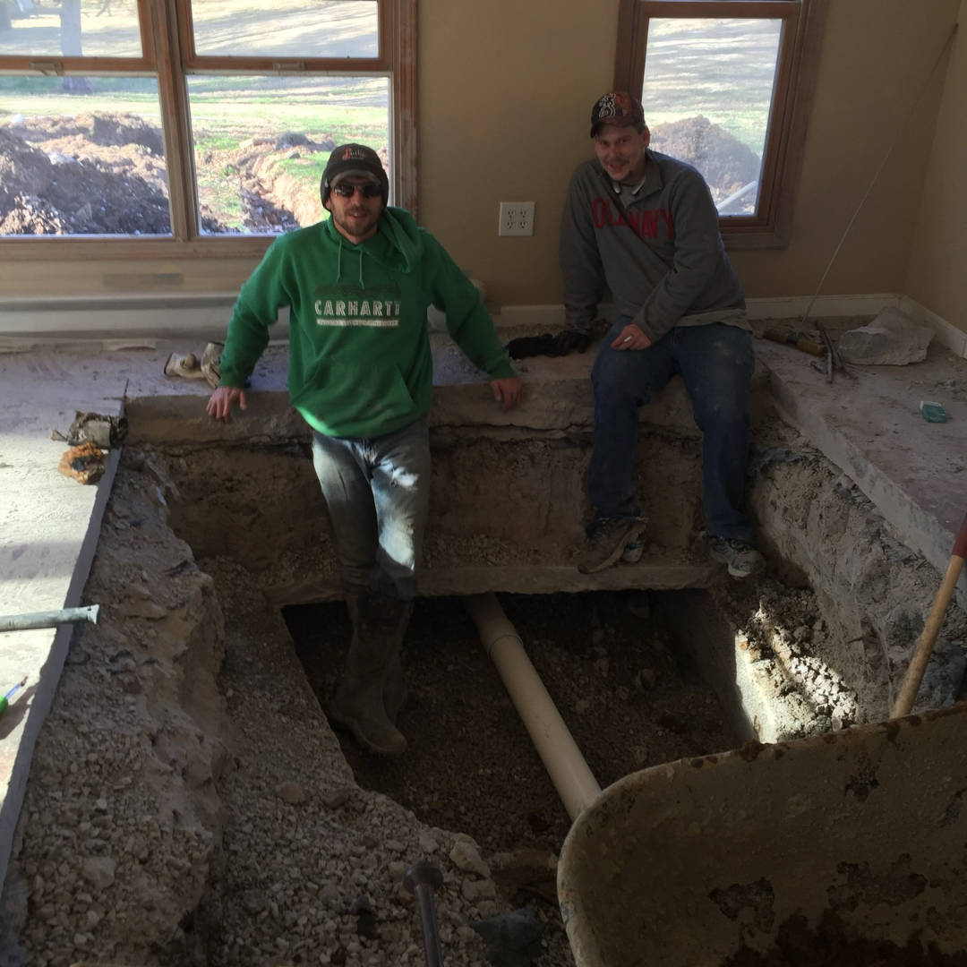 Septic tank found under a house addition in Kentucky