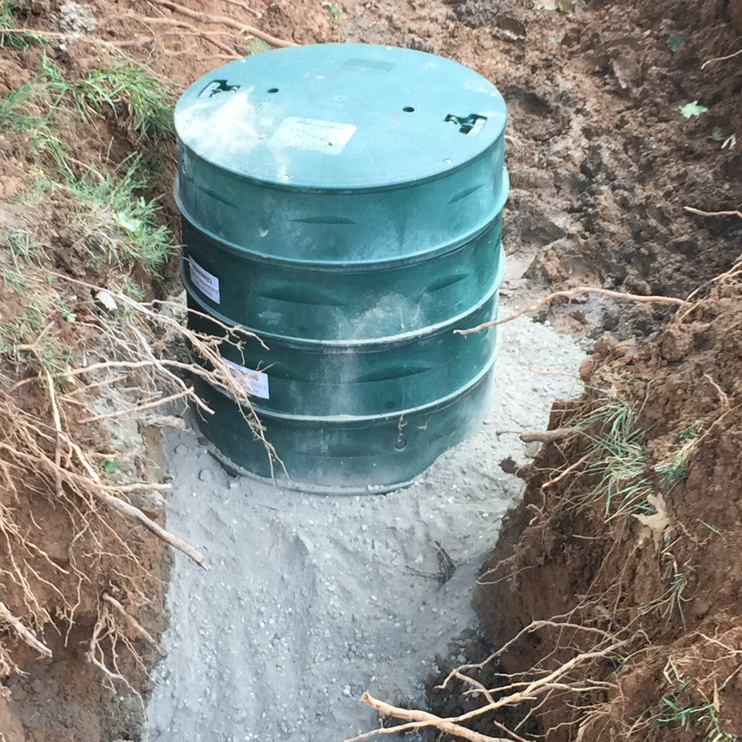 Septic tank riser installation