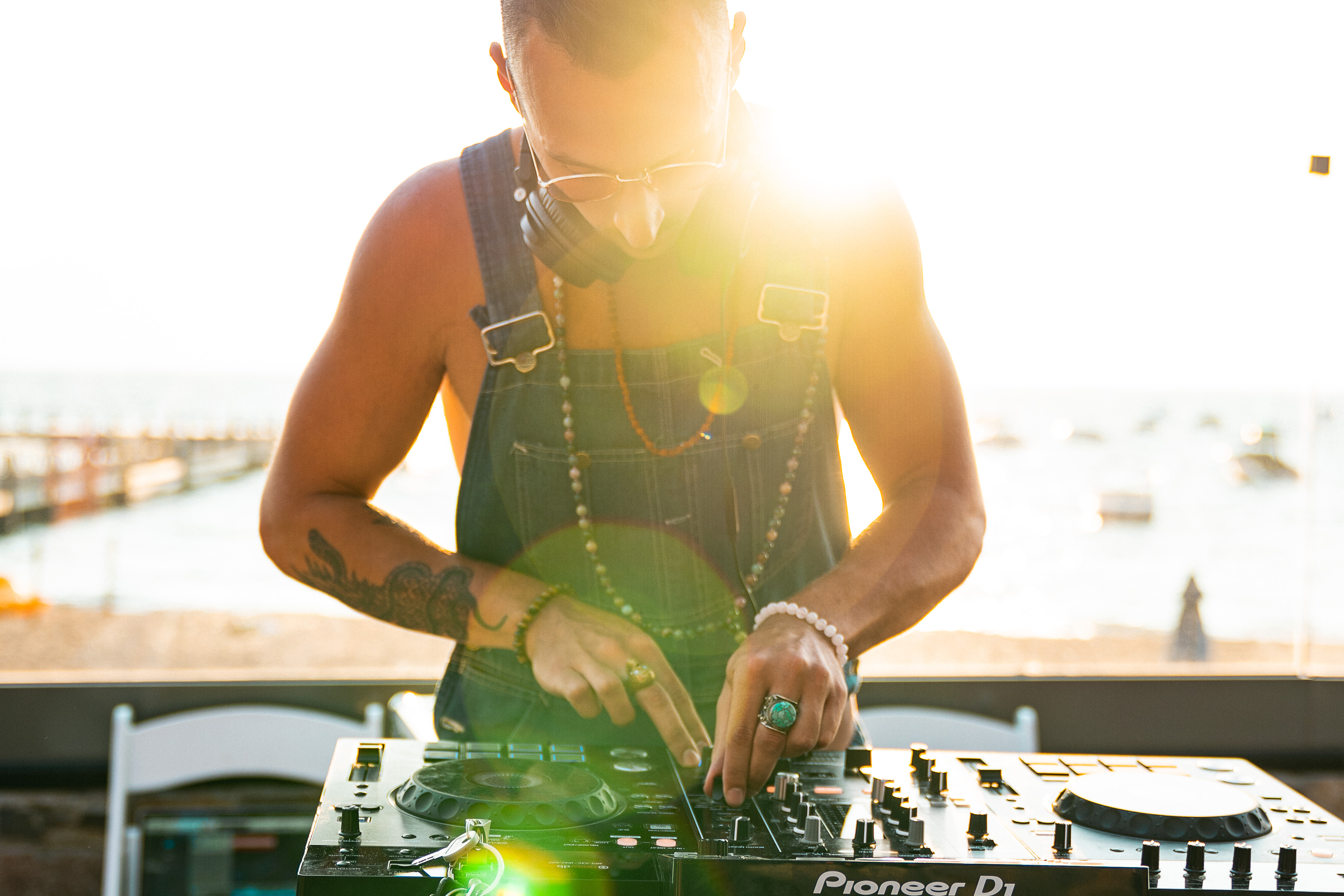 Liquid Gold performing at sunset
