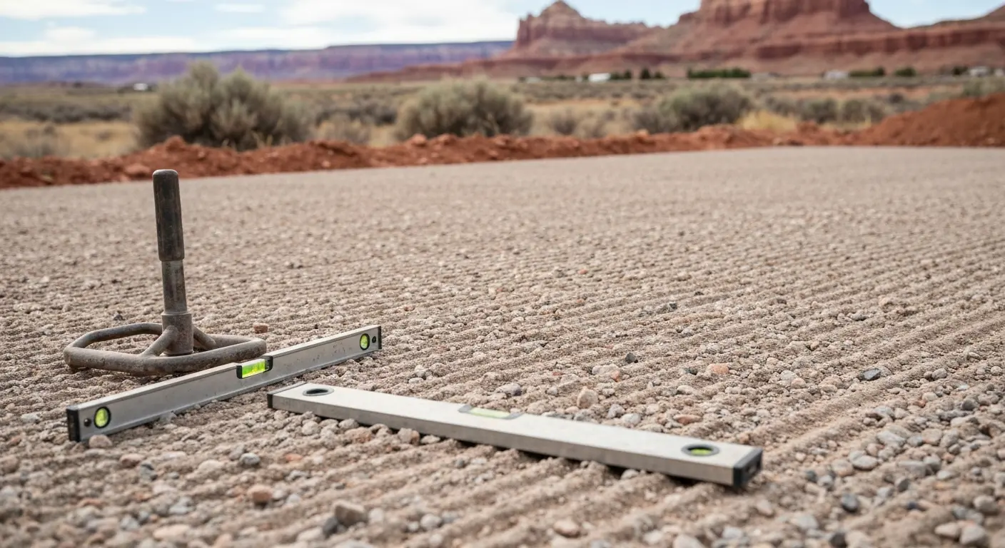 Gravel road base preparation