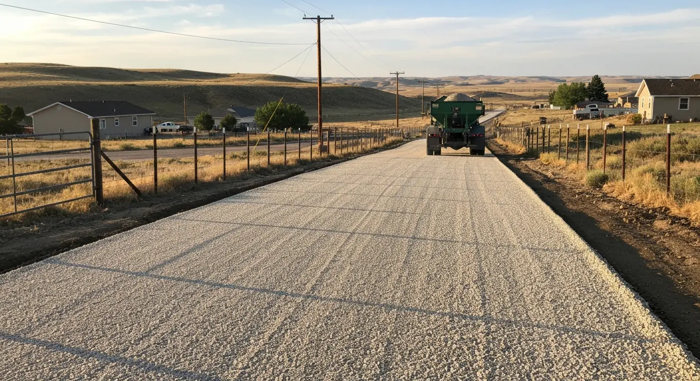Road gravel delivery