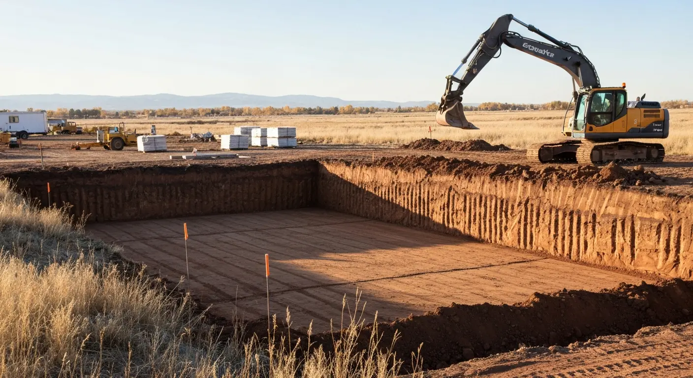 Foundation excavation work