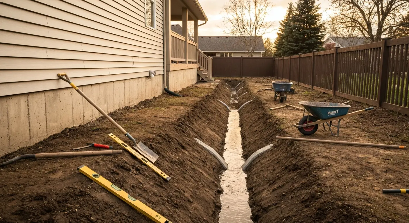 Drainage ditch and water management