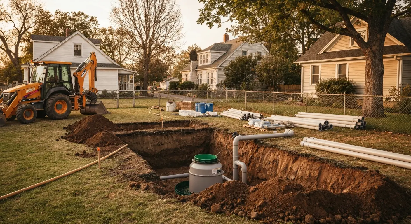 Septic system installation