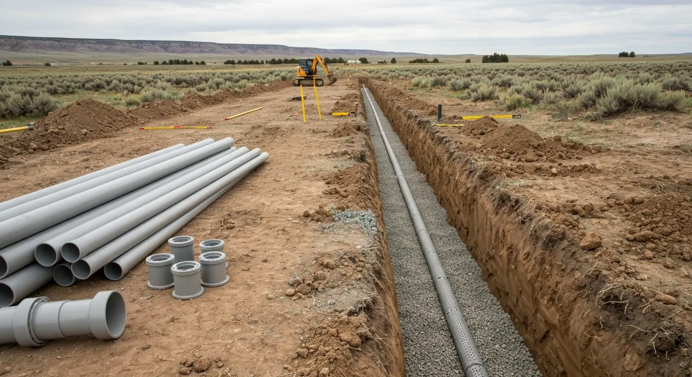 Septic leachfield trenching