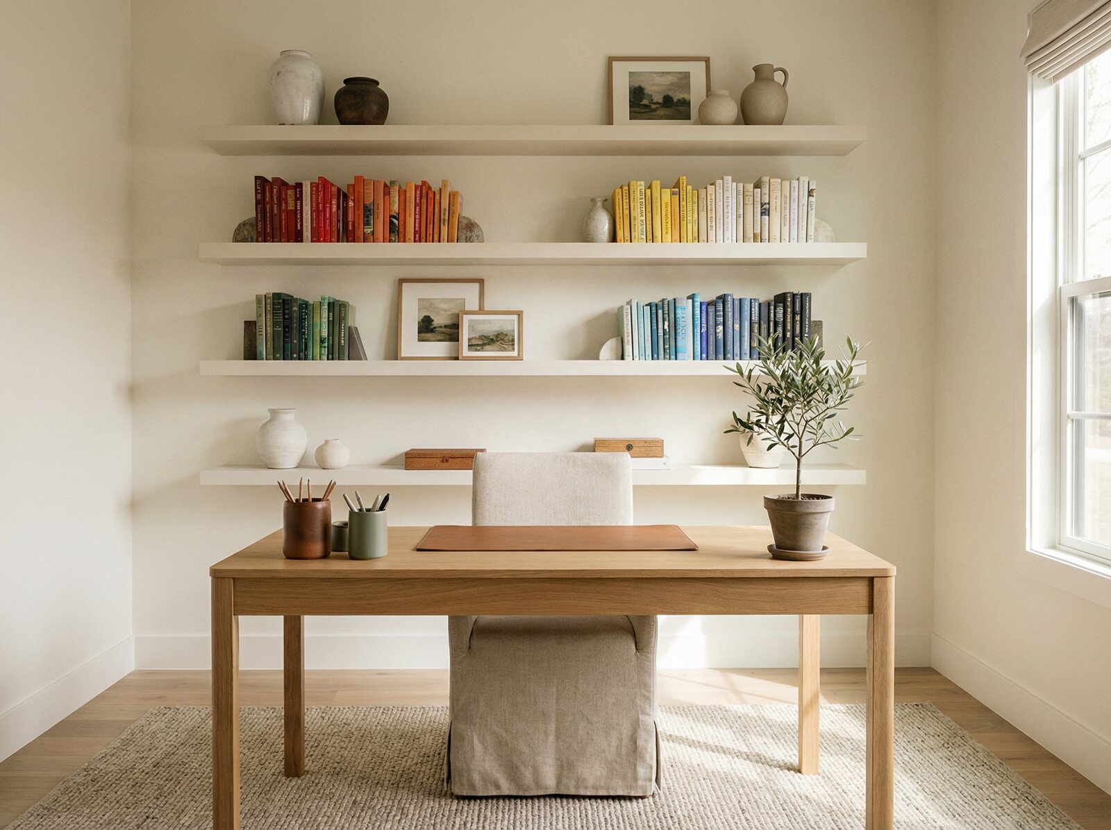 Clean and organized home office
