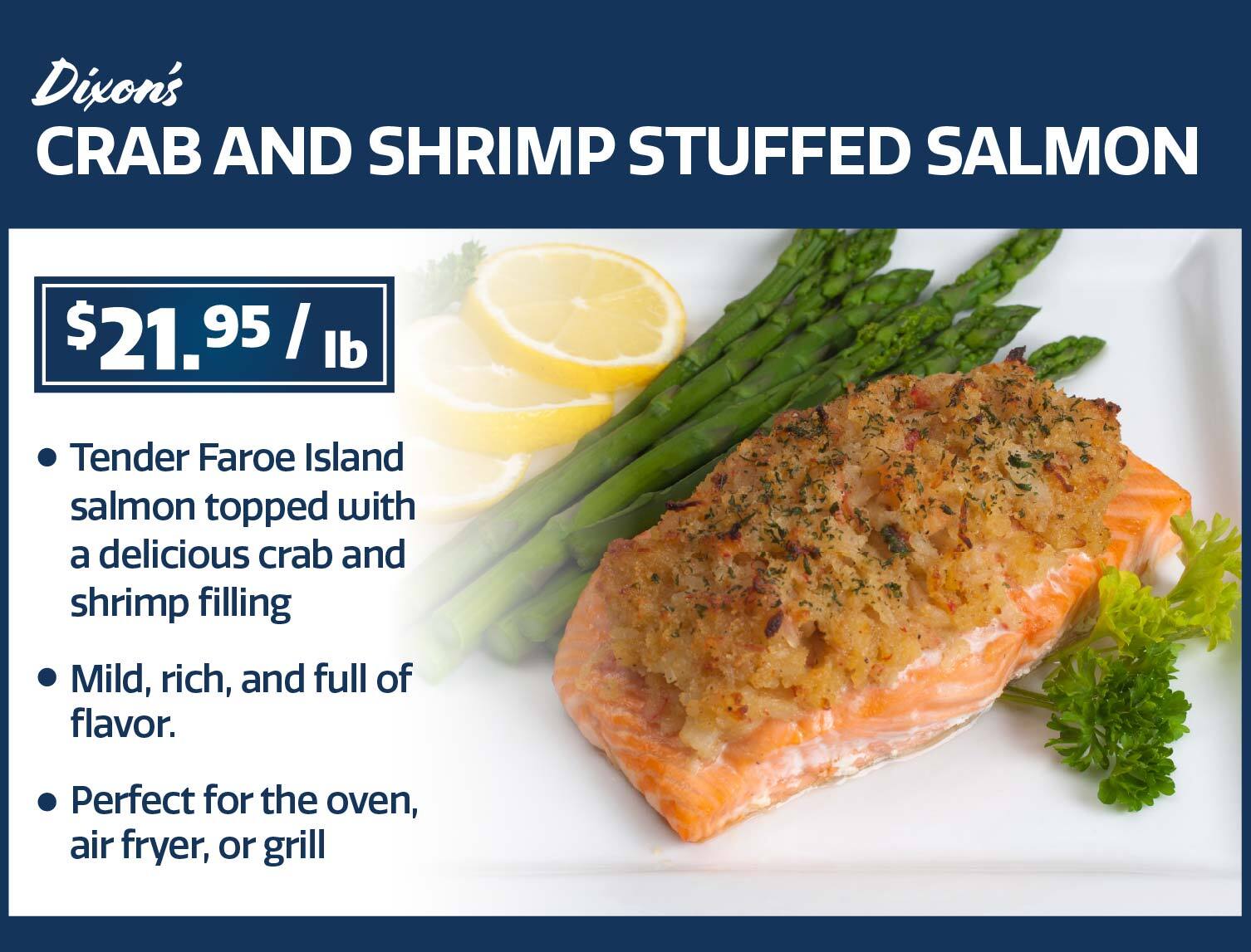 crab and shrimp stuffed salmon