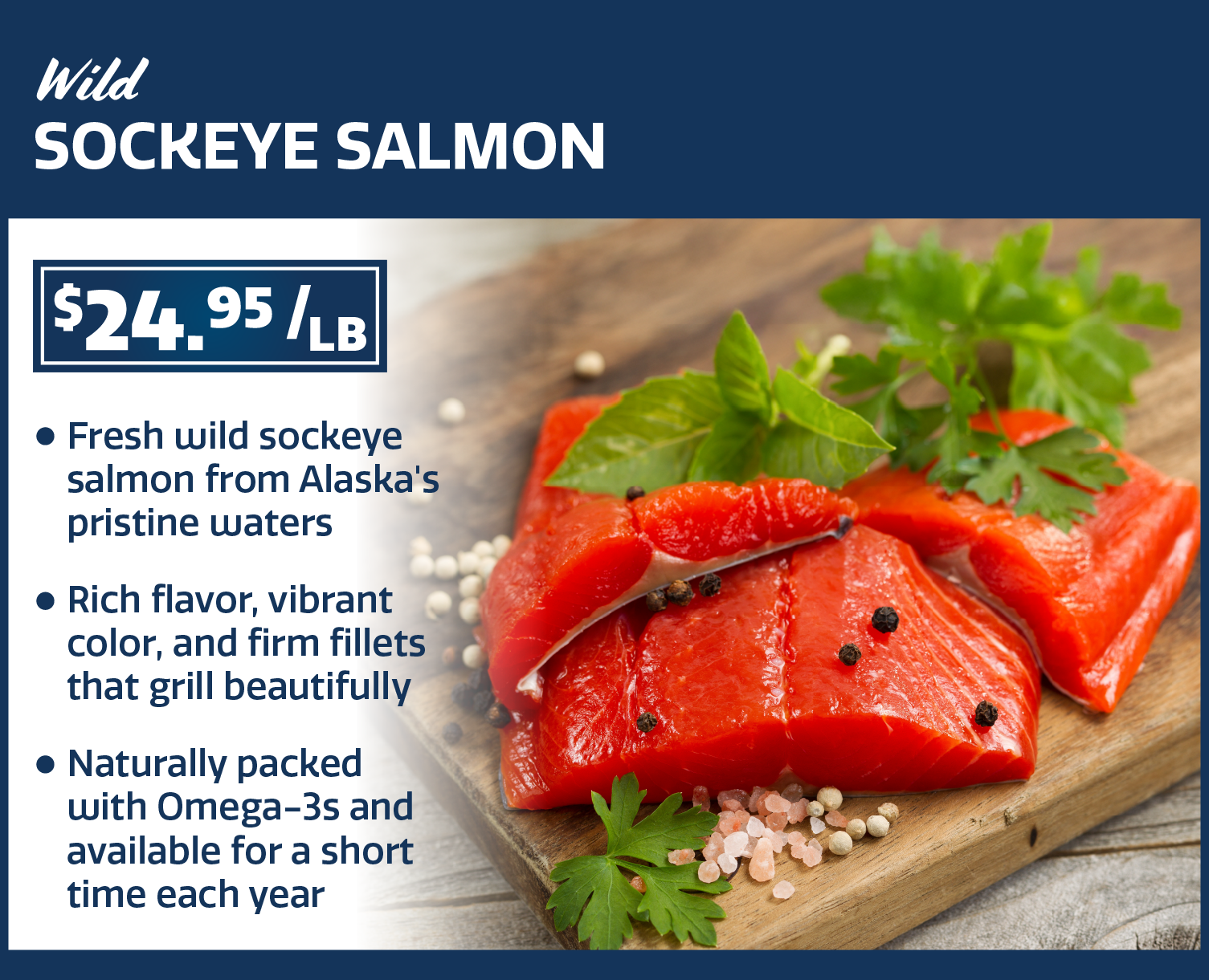 wild sockeye salmon