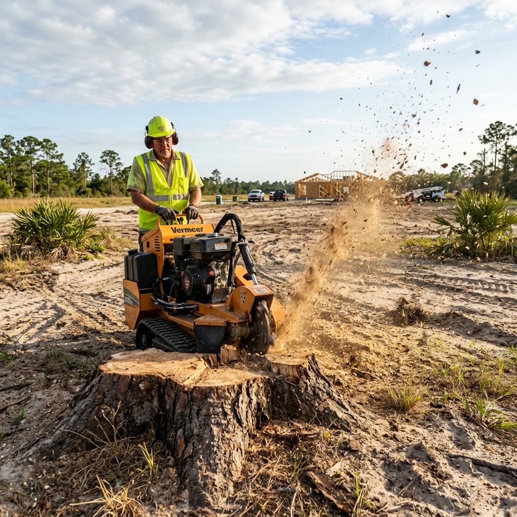 Land clearing stump grinding Plantation FL