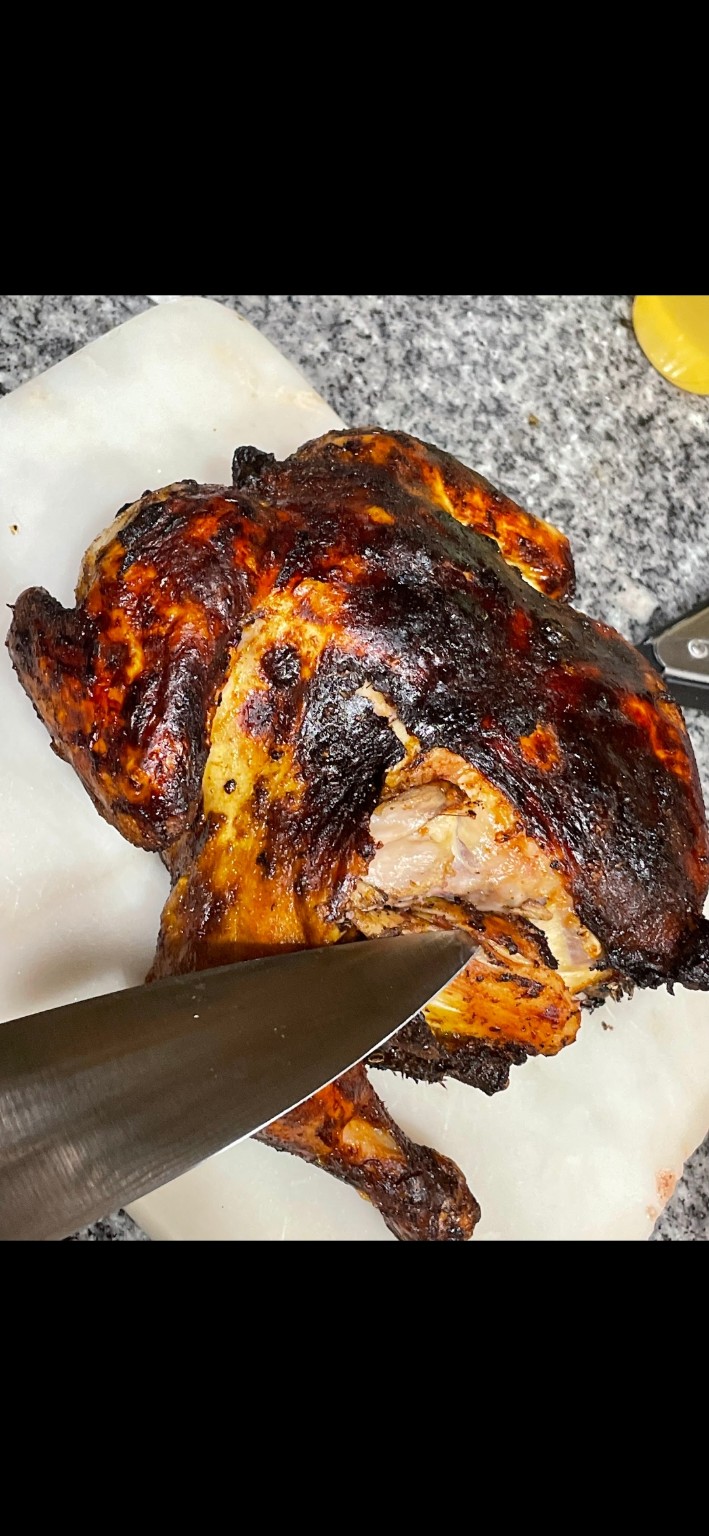 Homemade Peruvian Chicken (Pollo a la Brasa) with crispy roasted skin and traditional Peruvian seasoning Homemade Peruvian Chicken (Pollo a la Brasa) with crispy roasted skin and traditional Peruvian seasoning