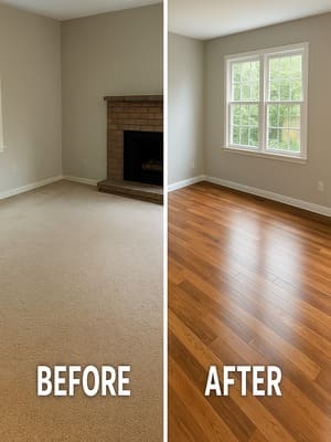 Sand and re-finishing hardwood in Everett