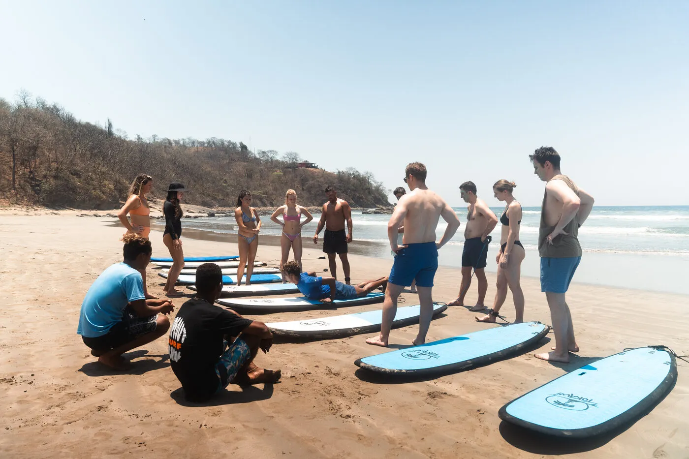 Pop-up practice before the paddle out