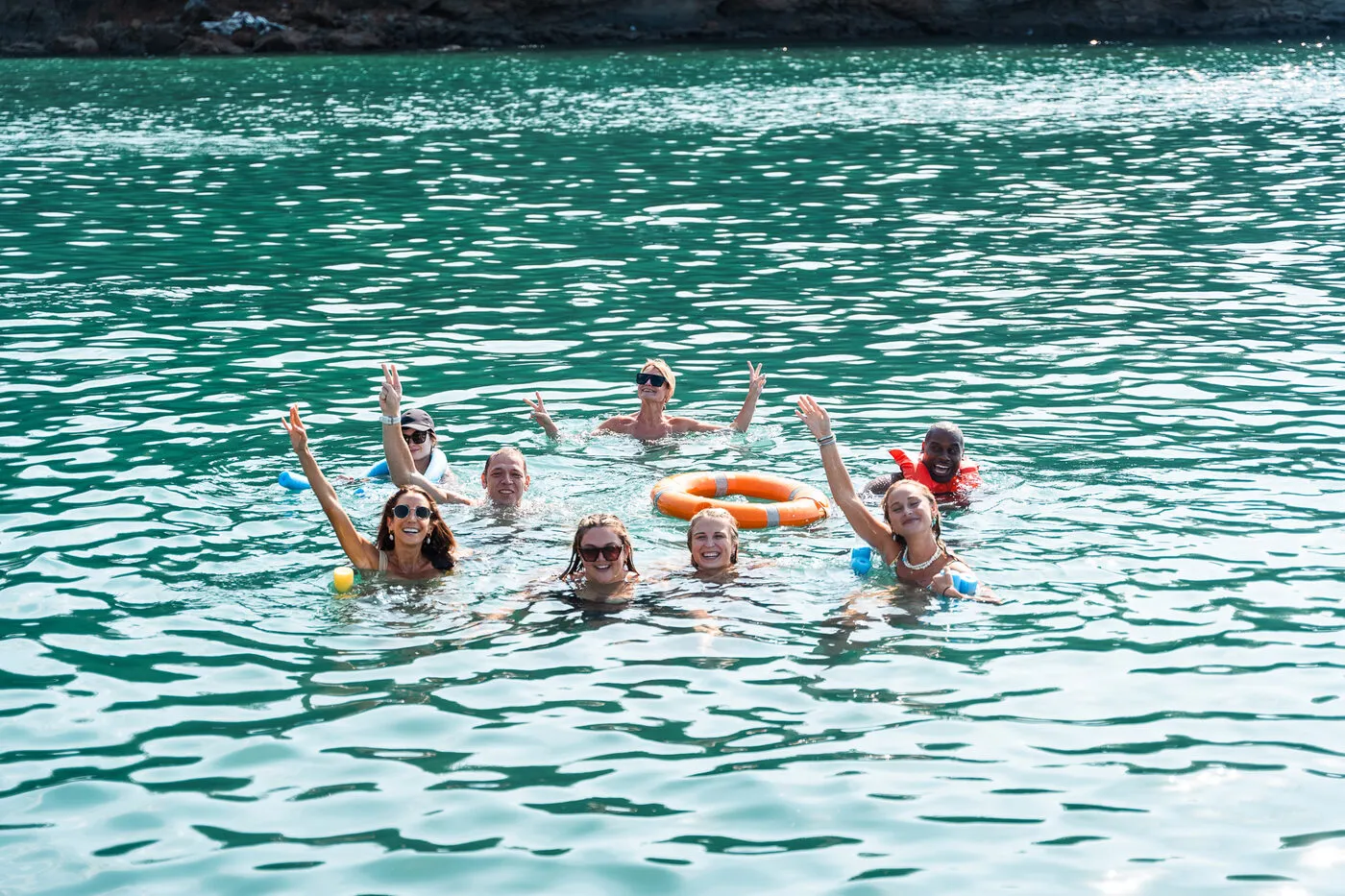 Swimming off the boat