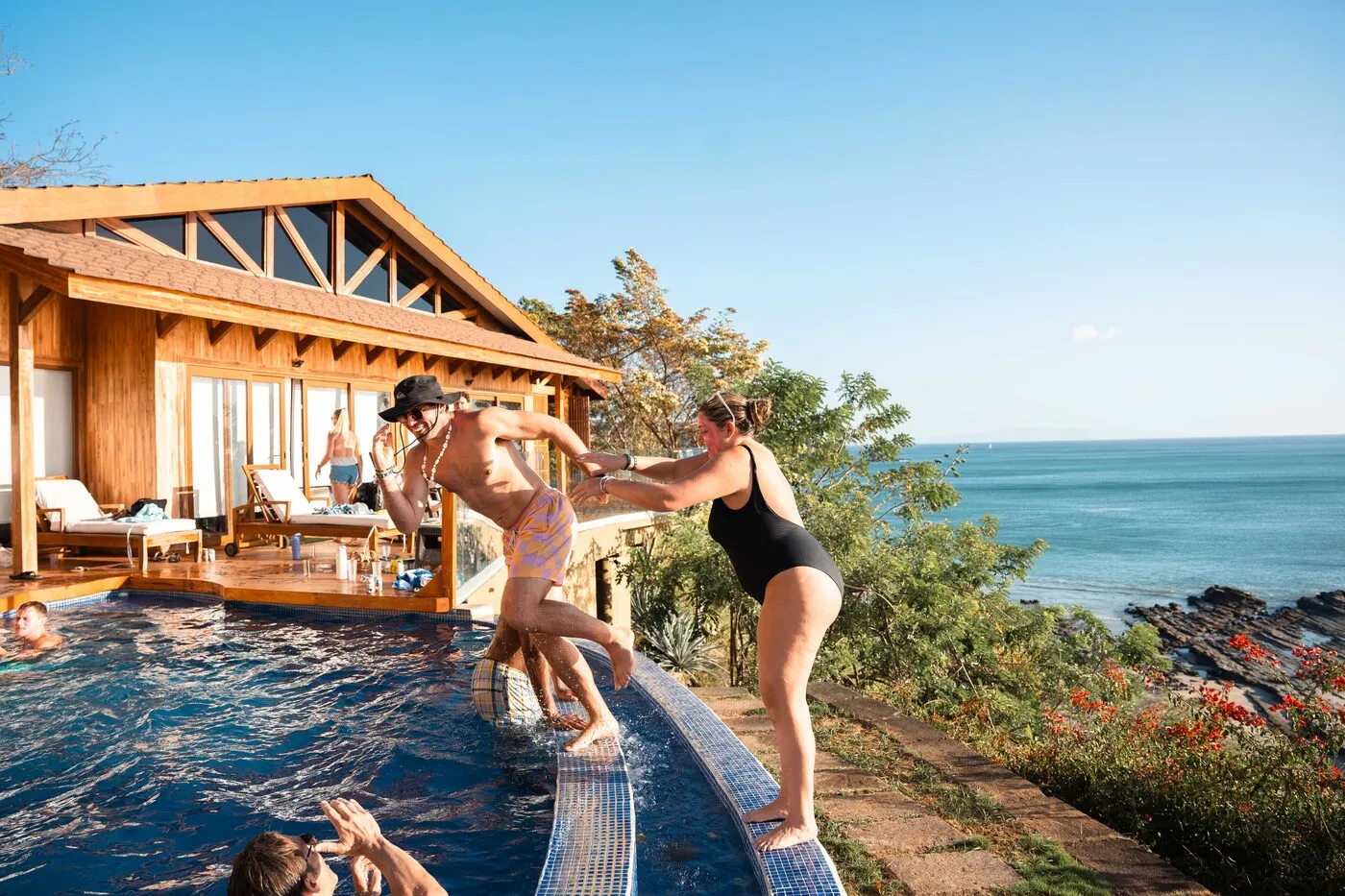 Pool between surf sessions, Villas Playa Maderas, Nicaragua