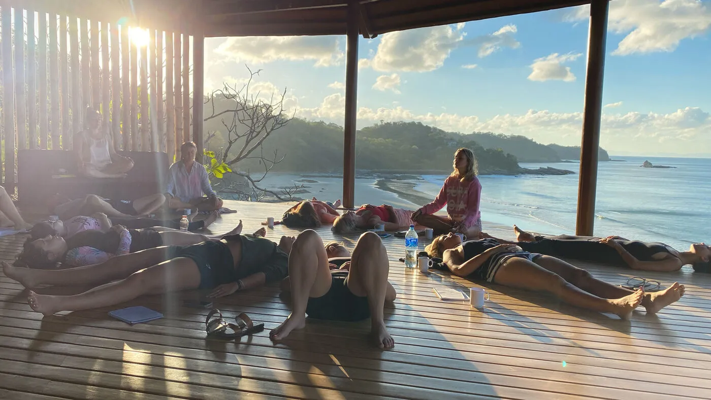 The yoga deck over the Pacific, Villas Playa Maderas, Nicaragua