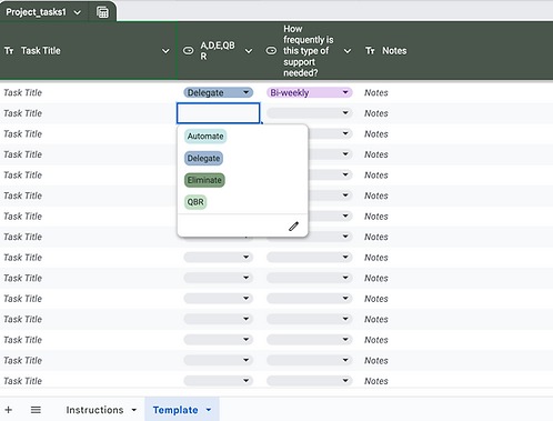 Task Tracking Template