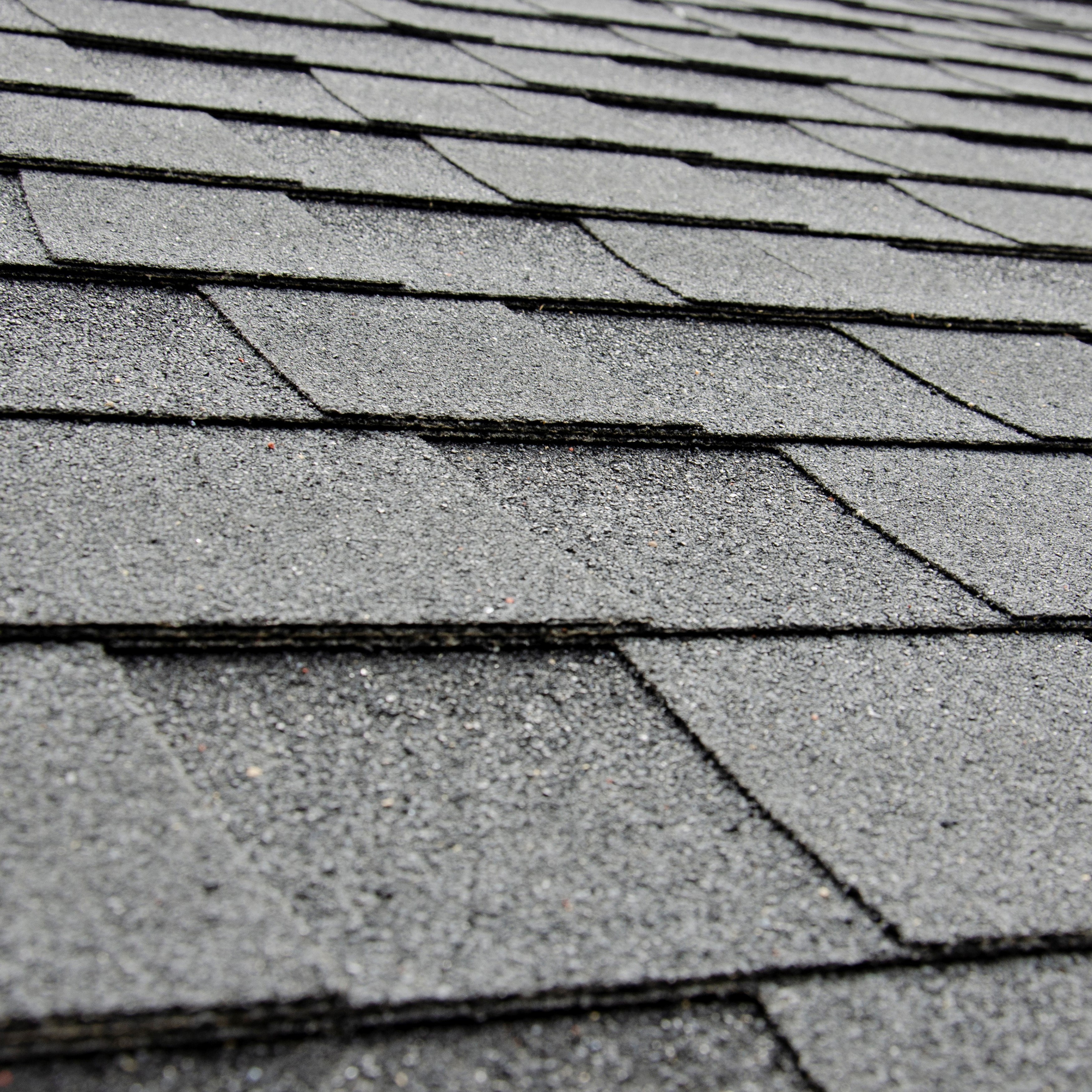 Shingle roof — flat overlapping asphalt shingles